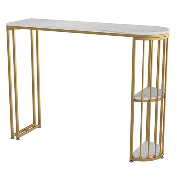 Nordic Style Sintered Stone Table Dining Bar Counter Table for Kitchen Gold Stone Clearhalo 'Bar Furniture' 'Bar Tables' 'bar_tables' 'furn' 'furn_bar_tables' 'Furniture' 'furniture_bar_tables' 'Kitchen & Dining Furniture' 4829386