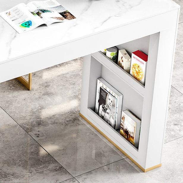 Modern Sintered Stone Table Dining Bar Counter Table for Kitchen with Metal Legs Clearhalo 'Bar Furniture' 'Bar Tables' 'bar_tables' 'furn' 'furn_bar_tables' 'Furniture' 'furniture_bar_tables' 'Kitchen & Dining Furniture' 4829400
