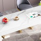 Modern Sintered Stone Table Dining Bar Counter Table for Kitchen with Metal Legs Clearhalo 'Bar Furniture' 'Bar Tables' 'bar_tables' 'furn' 'furn_bar_tables' 'Furniture' 'furniture_bar_tables' 'Kitchen & Dining Furniture' 4829402