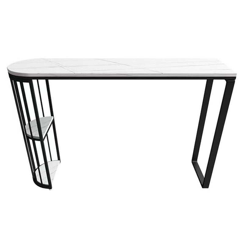 Modern Sintered Stone Table Dining Bar Counter Table for Kitchen 39.4"L x 15.7"W x 41.3"H Without Chairs Clearhalo 'Bar Furniture' 'Bar Tables' 'bar_tables' 'furn' 'furn_bar_tables' 'Furniture' 'furniture_bar_tables' 'Kitchen & Dining Furniture' 4829420