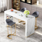 Modern Style Sintered Stone Table Dining Bar Counter Table for Kitchen 47.2"L x 23.6"W x 41.3"H Without Chairs Clearhalo 'Bar Furniture' 'Bar Tables' 'bar_tables' 'furn' 'furn_bar_tables' 'Furniture' 'furniture_bar_tables' 'Kitchen & Dining Furniture' 4829449