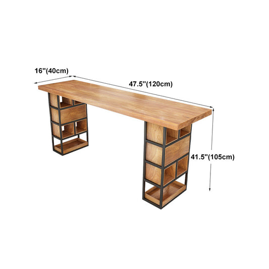 Nordic Style Wooden Table Dining Bar Counter Table for Kitchen Clearhalo 'Bar Furniture' 'Bar Tables' 'bar_tables' 'furn' 'furn_bar_tables' 'Furniture' 'furniture_bar_tables' 'Kitchen & Dining Furniture' 4829478