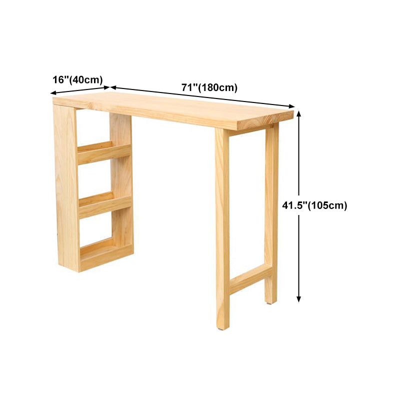 Modern Style Wooden Table Dining Wooden Bar Counter Table for Kitchen Clearhalo 'Bar Furniture' 'Bar Tables' 'bar_tables' 'furn' 'furn_bar_tables' 'Furniture' 'furniture_bar_tables' 'Kitchen & Dining Furniture' 4829518