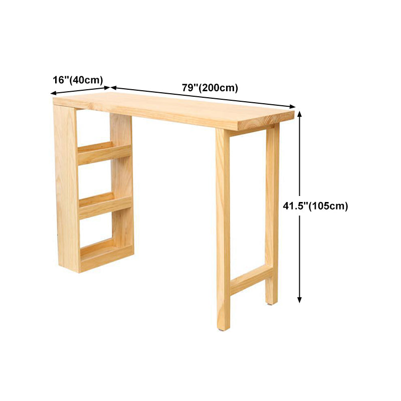 Modern Style Wooden Table Dining Wooden Bar Counter Table for Kitchen Clearhalo 'Bar Furniture' 'Bar Tables' 'bar_tables' 'furn' 'furn_bar_tables' 'Furniture' 'furniture_bar_tables' 'Kitchen & Dining Furniture' 4829519