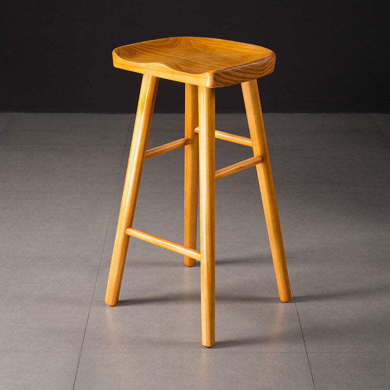 Contemporary Pine Solid Wood Bar Stool Footrest Bristol Stool Clearhalo 'Bar Furniture' 'Bar Stools' 'bar_stools' 'Furniture' 'furniture_bar_stools' 'Kitchen & Dining Furniture' 4829527