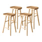 Contemporary Pine Solid Wood Bar Stool Footrest Bristol Stool Wood Set of 4 Bar Stool(30"H) Clearhalo 'Bar Furniture' 'Bar Stools' 'bar_stools' 'Furniture' 'furniture_bar_stools' 'Kitchen & Dining Furniture' 4829531