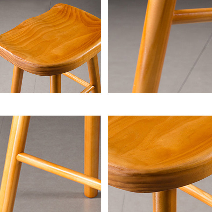 Contemporary Pine Solid Wood Bar Stool Footrest Bristol Stool Clearhalo 'Bar Furniture' 'Bar Stools' 'bar_stools' 'Furniture' 'furniture_bar_stools' 'Kitchen & Dining Furniture' 4829534