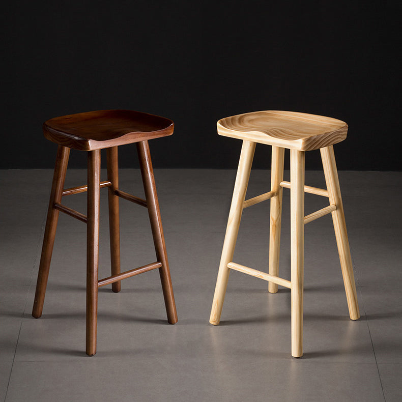Contemporary Pine Solid Wood Bar Stool Footrest Bristol Stool Clearhalo 'Bar Furniture' 'Bar Stools' 'bar_stools' 'Furniture' 'furniture_bar_stools' 'Kitchen & Dining Furniture' 4829539