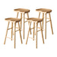Contemporary Pine Solid Wood Bar Stool Footrest Bristol Stool Wood Set of 4 Counter Stool(26"H) Clearhalo 'Bar Furniture' 'Bar Stools' 'bar_stools' 'Furniture' 'furniture_bar_stools' 'Kitchen & Dining Furniture' 4829541