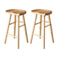 Contemporary Pine Solid Wood Bar Stool Footrest Bristol Stool Wood Set of 2 Short Stool(22"H) Clearhalo 'Bar Furniture' 'Bar Stools' 'bar_stools' 'Furniture' 'furniture_bar_stools' 'Kitchen & Dining Furniture' 4829546