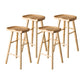 Contemporary Pine Solid Wood Bar Stool Footrest Bristol Stool Wood Set of 4 Short Stool(22"H) Clearhalo 'Bar Furniture' 'Bar Stools' 'bar_stools' 'Furniture' 'furniture_bar_stools' 'Kitchen & Dining Furniture' 4829547