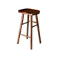 Contemporary Pine Solid Wood Bar Stool Footrest Bristol Stool Walnut 1 Piece Counter Stool(26"H) Clearhalo 'Bar Furniture' 'Bar Stools' 'bar_stools' 'Furniture' 'furniture_bar_stools' 'Kitchen & Dining Furniture' 4829548