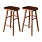 Contemporary Pine Solid Wood Bar Stool Footrest Bristol Stool Walnut Set of 2 Counter Stool(26"H) Clearhalo 'Bar Furniture' 'Bar Stools' 'bar_stools' 'Furniture' 'furniture_bar_stools' 'Kitchen & Dining Furniture' 4829549