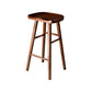 Contemporary Pine Solid Wood Bar Stool Footrest Bristol Stool Walnut 1 Piece Bar Stool(30"H) Clearhalo 'Bar Furniture' 'Bar Stools' 'bar_stools' 'Furniture' 'furniture_bar_stools' 'Kitchen & Dining Furniture' 4829554