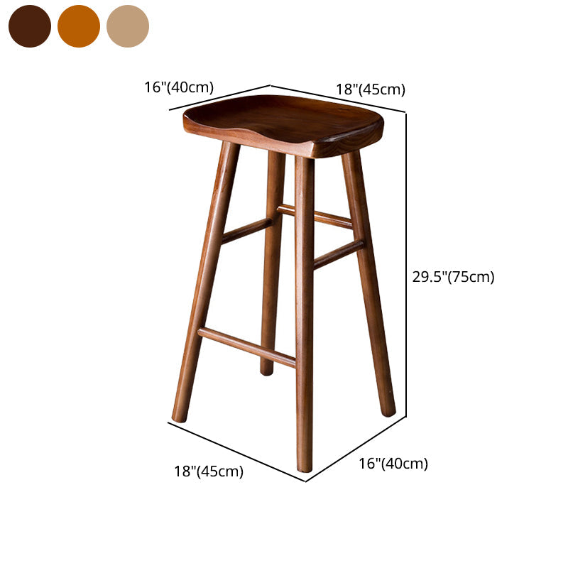Contemporary Pine Solid Wood Bar Stool Footrest Bristol Stool Clearhalo 'Bar Furniture' 'Bar Stools' 'bar_stools' 'Furniture' 'furniture_bar_stools' 'Kitchen & Dining Furniture' 4829559