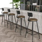 Modern Backrest Counter Stool Iron Cafe Bar Stool with Leather Cushion and Pedal Clearhalo 'Bar Furniture' 'Bar Stools' 'bar_stools' 'furn' 'furn_bar_stools' 'Furniture' 'furniture_bar_stools' 'Kitchen & Dining Furniture' 4829675