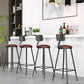 Modern Backrest Counter Stool Iron Cafe Bar Stool with Leather Cushion and Pedal Clearhalo 'Bar Furniture' 'Bar Stools' 'bar_stools' 'furn' 'furn_bar_stools' 'Furniture' 'furniture_bar_stools' 'Kitchen & Dining Furniture' 4829679