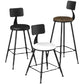 Modern Backrest Counter Stool Iron Cafe Bar Stool with Leather Cushion and Pedal Clearhalo 'Bar Furniture' 'Bar Stools' 'bar_stools' 'furn' 'furn_bar_stools' 'Furniture' 'furniture_bar_stools' 'Kitchen & Dining Furniture' 4829681