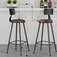 Modern Backrest Counter Stool Iron Cafe Bar Stool with Leather Cushion and Pedal Clearhalo 'Bar Furniture' 'Bar Stools' 'bar_stools' 'furn' 'furn_bar_stools' 'Furniture' 'furniture_bar_stools' 'Kitchen & Dining Furniture' 4829692
