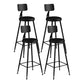 Modern Backrest Counter Stool Iron Cafe Bar Stool with Leather Cushion and Pedal Black 4 Piece Set Bar Stool(30"H) Clearhalo 'Bar Furniture' 'Bar Stools' 'bar_stools' 'furn' 'furn_bar_stools' 'Furniture' 'furniture_bar_stools' 'Kitchen & Dining Furniture' 4829695