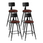 Modern Backrest Counter Stool Iron Cafe Bar Stool with Leather Cushion and Pedal Burgundy 4 Piece Set Counter Stool(26"H) Clearhalo 'Bar Furniture' 'Bar Stools' 'bar_stools' 'furn' 'furn_bar_stools' 'Furniture' 'furniture_bar_stools' 'Kitchen & Dining Furniture' 4829710