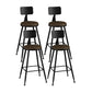 Modern Backrest Counter Stool Iron Cafe Bar Stool with Leather Cushion and Pedal Tan 4 Piece Set Counter Stool(26"H) Clearhalo 'Bar Furniture' 'Bar Stools' 'bar_stools' 'furn' 'furn_bar_stools' 'Furniture' 'furniture_bar_stools' 'Kitchen & Dining Furniture' 4829713