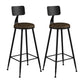 Modern Backrest Counter Stool Iron Cafe Bar Stool with Leather Cushion and Pedal Tan 2 Piece Set Bar Stool(30"H) Clearhalo 'Bar Furniture' 'Bar Stools' 'bar_stools' 'furn' 'furn_bar_stools' 'Furniture' 'furniture_bar_stools' 'Kitchen & Dining Furniture' 4829724