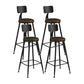 Modern Backrest Counter Stool Iron Cafe Bar Stool with Leather Cushion and Pedal Tan 4 Piece Set Bar Stool(30"H) Clearhalo 'Bar Furniture' 'Bar Stools' 'bar_stools' 'furn' 'furn_bar_stools' 'Furniture' 'furniture_bar_stools' 'Kitchen & Dining Furniture' 4829725