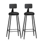 Modern Backrest Counter Stool Iron Cafe Bar Stool with Leather Cushion and Pedal Black 2 Piece Set Bar Stool(33"H) Clearhalo 'Bar Furniture' 'Bar Stools' 'bar_stools' 'furn' 'furn_bar_stools' 'Furniture' 'furniture_bar_stools' 'Kitchen & Dining Furniture' 4829730