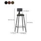 Modern Backrest Counter Stool Iron Cafe Bar Stool with Leather Cushion and Pedal Clearhalo 'Bar Furniture' 'Bar Stools' 'bar_stools' 'furn' 'furn_bar_stools' 'Furniture' 'furniture_bar_stools' 'Kitchen & Dining Furniture' 4829739