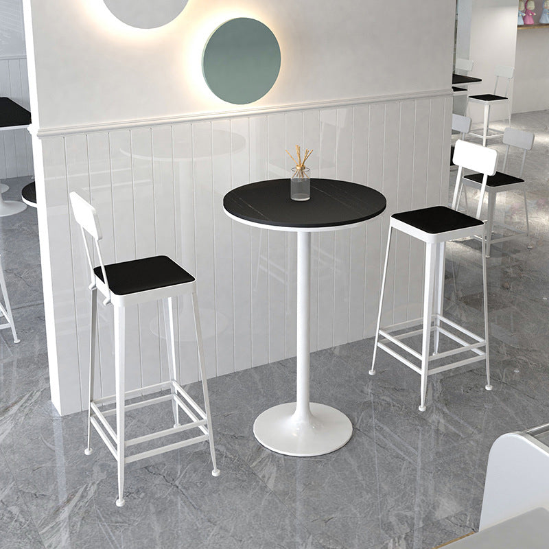Contemporary Restaurant Iron Barstool Matte Finish Footrest Stool Clearhalo 'Bar Furniture' 'Bar Stools' 'bar_stools' 'furn' 'furn_bar_stools' 'Furniture' 'furniture_bar_stools' 'Kitchen & Dining Furniture' 4829867