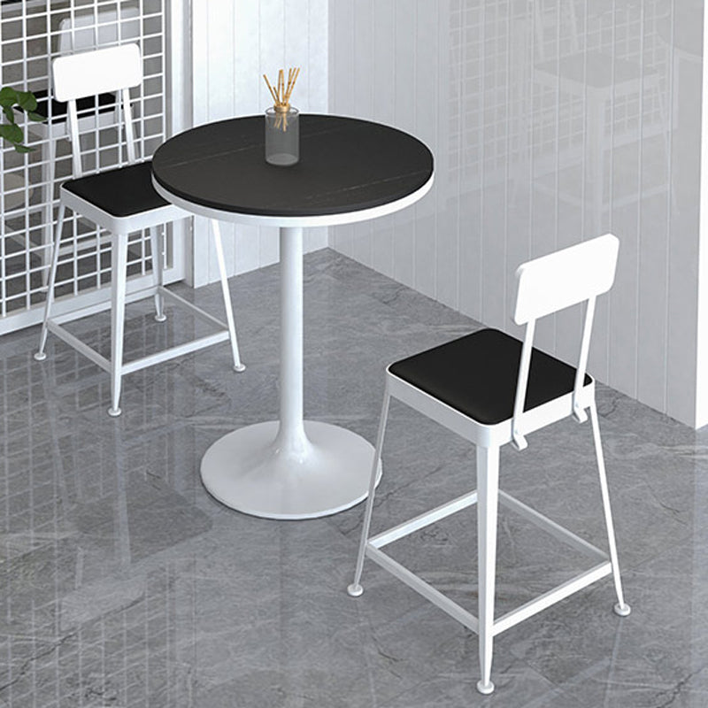 Contemporary Restaurant Iron Barstool Matte Finish Footrest Stool Clearhalo 'Bar Furniture' 'Bar Stools' 'bar_stools' 'furn' 'furn_bar_stools' 'Furniture' 'furniture_bar_stools' 'Kitchen & Dining Furniture' 4829874