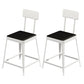 Contemporary Restaurant Iron Barstool Matte Finish Footrest Stool White 2 Piece Set Short Stool(18"H) Clearhalo 'Bar Furniture' 'Bar Stools' 'bar_stools' 'furn' 'furn_bar_stools' 'Furniture' 'furniture_bar_stools' 'Kitchen & Dining Furniture' 4829875