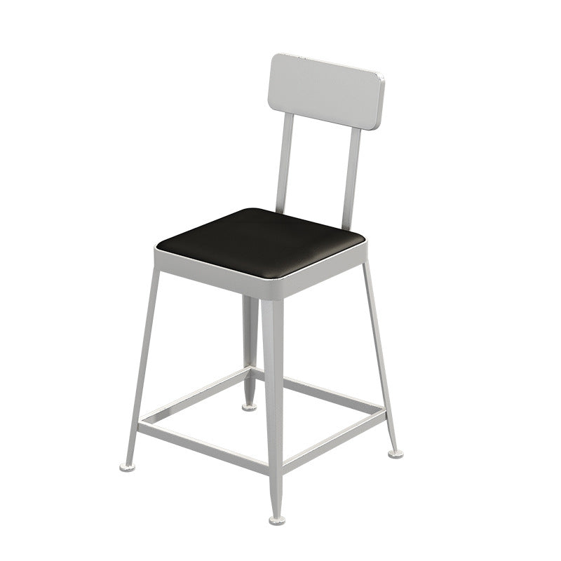 Contemporary Restaurant Iron Barstool Matte Finish Footrest Stool Clearhalo 'Bar Furniture' 'Bar Stools' 'bar_stools' 'furn' 'furn_bar_stools' 'Furniture' 'furniture_bar_stools' 'Kitchen & Dining Furniture' 4829876