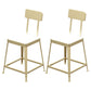 Contemporary Restaurant Iron Barstool Matte Finish Footrest Stool Gold 2 Piece Set Short Stool(18"H) Clearhalo 'Bar Furniture' 'Bar Stools' 'bar_stools' 'furn' 'furn_bar_stools' 'Furniture' 'furniture_bar_stools' 'Kitchen & Dining Furniture' 4829879