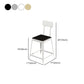 Contemporary Restaurant Iron Barstool Matte Finish Footrest Stool Clearhalo 'Bar Furniture' 'Bar Stools' 'bar_stools' 'furn' 'furn_bar_stools' 'Furniture' 'furniture_bar_stools' 'Kitchen & Dining Furniture' 4829883