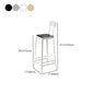 Contemporary Restaurant Iron Barstool Matte Finish Footrest Stool Clearhalo 'Bar Furniture' 'Bar Stools' 'bar_stools' 'furn' 'furn_bar_stools' 'Furniture' 'furniture_bar_stools' 'Kitchen & Dining Furniture' 4829884