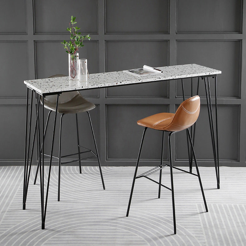 Contemporary Matte Finish Footrest Barstool Leather Home Stool Clearhalo 'Bar Furniture' 'Bar Stools' 'bar_stools' 'Furniture' 'furniture_bar_stools' 'Kitchen & Dining Furniture' 4829885