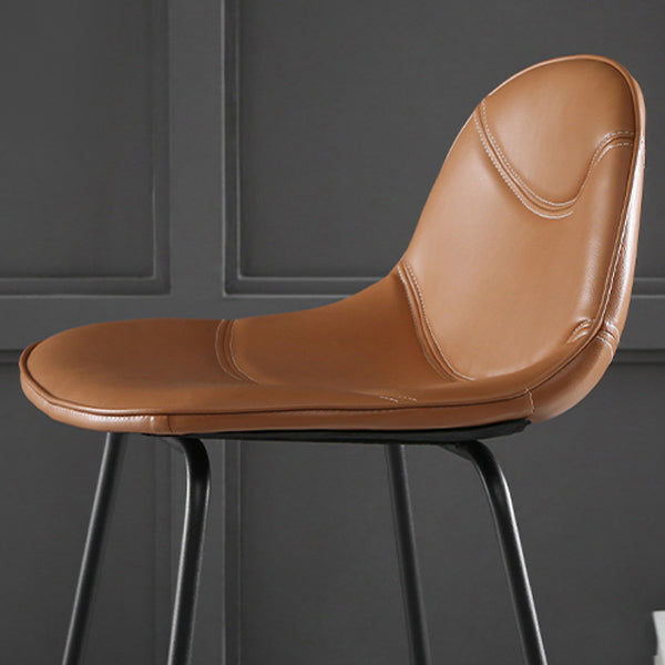 Contemporary Matte Finish Footrest Barstool Leather Home Stool Clearhalo 'Bar Furniture' 'Bar Stools' 'bar_stools' 'Furniture' 'furniture_bar_stools' 'Kitchen & Dining Furniture' 4829897