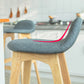Contemporary 29-inch Upholstered Barstool Rubberwood Footrest Home Stool Clearhalo 'Bar Furniture' 'Bar Stools' 'bar_stools' 'furn' 'furn_bar_stools' 'Furniture' 'furniture_bar_stools' 'Kitchen & Dining Furniture' 4829955