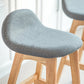 Contemporary 29-inch Upholstered Barstool Rubberwood Footrest Home Stool Clearhalo 'Bar Furniture' 'Bar Stools' 'bar_stools' 'furn' 'furn_bar_stools' 'Furniture' 'furniture_bar_stools' 'Kitchen & Dining Furniture' 4829957
