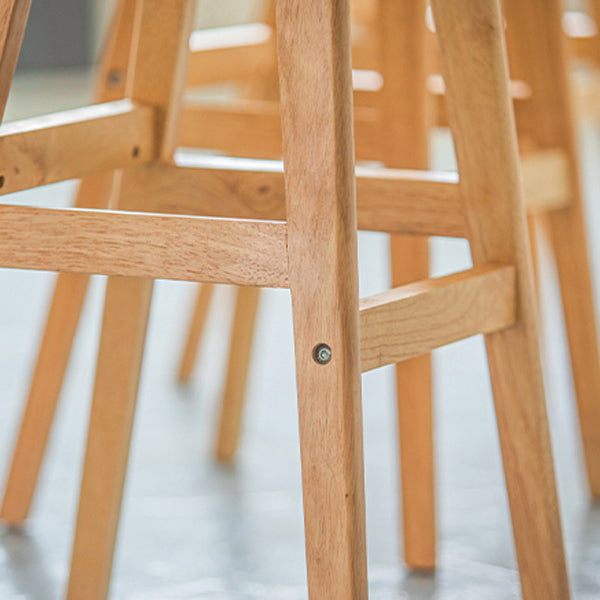 Contemporary 29-inch Upholstered Barstool Rubberwood Footrest Home Stool Clearhalo 'Bar Furniture' 'Bar Stools' 'bar_stools' 'furn' 'furn_bar_stools' 'Furniture' 'furniture_bar_stools' 'Kitchen & Dining Furniture' 4829961