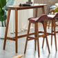 Contemporary 29-inch Upholstered Barstool Rubberwood Footrest Home Stool Clearhalo 'Bar Furniture' 'Bar Stools' 'bar_stools' 'furn' 'furn_bar_stools' 'Furniture' 'furniture_bar_stools' 'Kitchen & Dining Furniture' 4829962