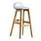 Contemporary 29-inch Upholstered Barstool Rubberwood Footrest Home Stool White Natural 1 Piece Clearhalo 'Bar Furniture' 'Bar Stools' 'bar_stools' 'furn' 'furn_bar_stools' 'Furniture' 'furniture_bar_stools' 'Kitchen & Dining Furniture' 4829968