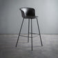 Modern Style Low Back Bar-stool PU Leather Bar Stool with Metal Legs Grey 1 Piece Clearhalo 'Bar Furniture' 'Bar Stools' 'bar_stools' 'Furniture' 'furniture_bar_stools' 'Kitchen & Dining Furniture' 4830012