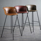 Modern Style Low Back Bar-stool PU Leather Bar Stool with Metal Legs Clearhalo 'Bar Furniture' 'Bar Stools' 'bar_stools' 'Furniture' 'furniture_bar_stools' 'Kitchen & Dining Furniture' 4830017