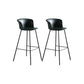 Modern Style Low Back Bar-stool PU Leather Bar Stool with Metal Legs Green Set of 2 Clearhalo 'Bar Furniture' 'Bar Stools' 'bar_stools' 'Furniture' 'furniture_bar_stools' 'Kitchen & Dining Furniture' 4830027