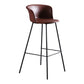 Modern Style Low Back Bar-stool PU Leather Bar Stool with Metal Legs Clearhalo 'Bar Furniture' 'Bar Stools' 'bar_stools' 'Furniture' 'furniture_bar_stools' 'Kitchen & Dining Furniture' 4830028