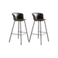 Modern Style Low Back Bar-stool PU Leather Bar Stool with Metal Legs Coffee Set of 2 Clearhalo 'Bar Furniture' 'Bar Stools' 'bar_stools' 'Furniture' 'furniture_bar_stools' 'Kitchen & Dining Furniture' 4830030