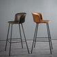 Modern Style Low Back Bar-stool PU Leather Bar Stool with Metal Legs Clearhalo 'Bar Furniture' 'Bar Stools' 'bar_stools' 'Furniture' 'furniture_bar_stools' 'Kitchen & Dining Furniture' 4830037